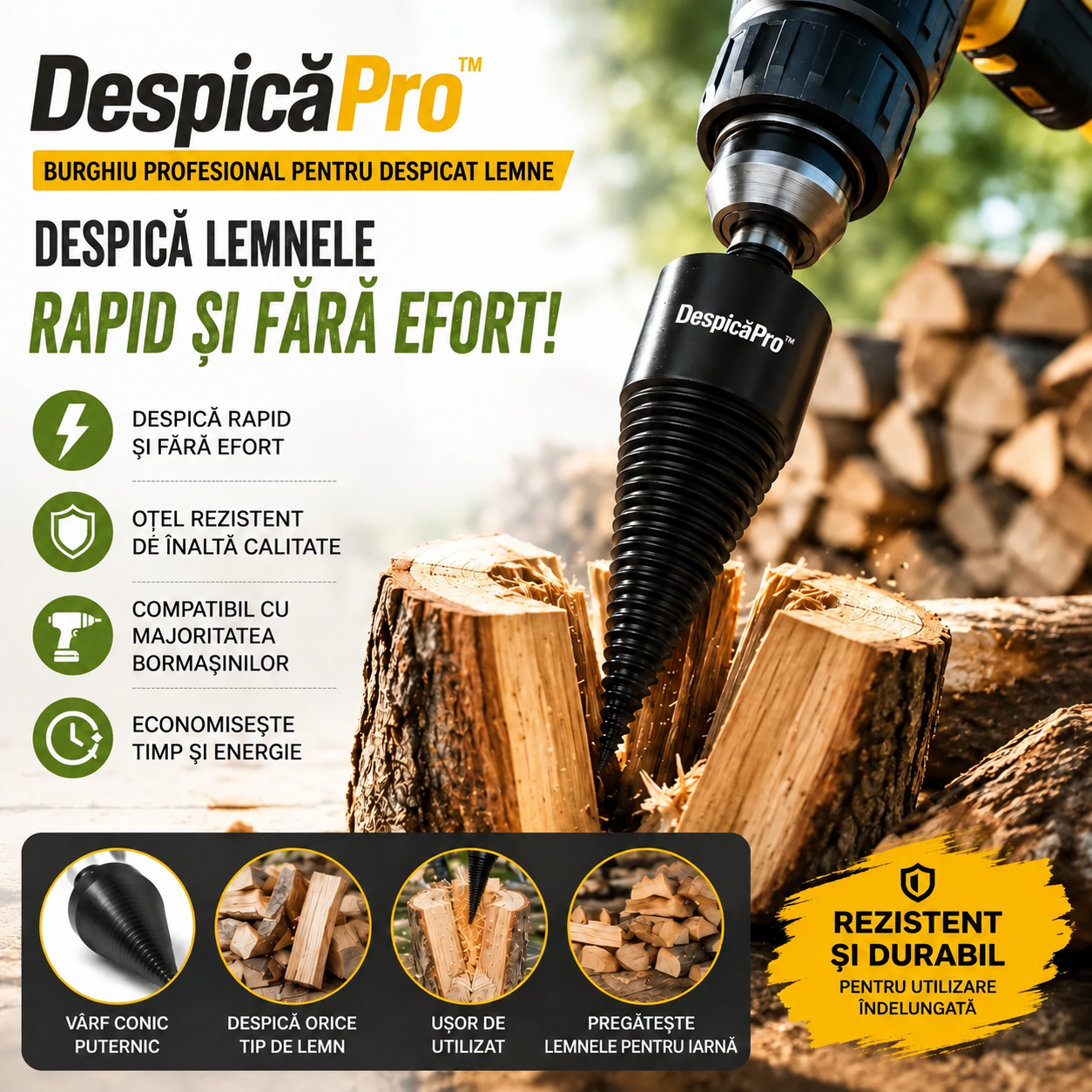 DESPICA LEMNELE MAI RAPID CU BORMASINA!