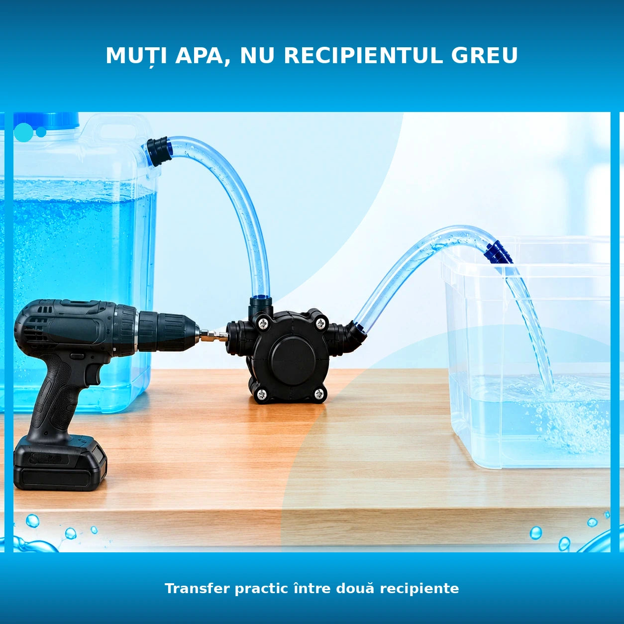 Muți apa, nu recipientul greu