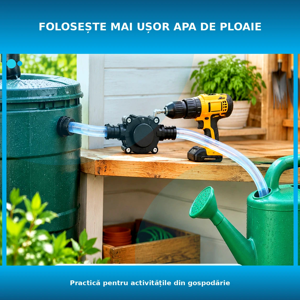 Folosește mai ușor apa colectată în gospodărie